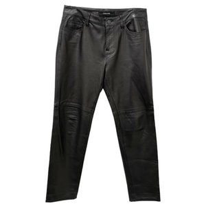 J BRAND ALANA HIGH RISE CROP LEATHER SKINNY PANTS